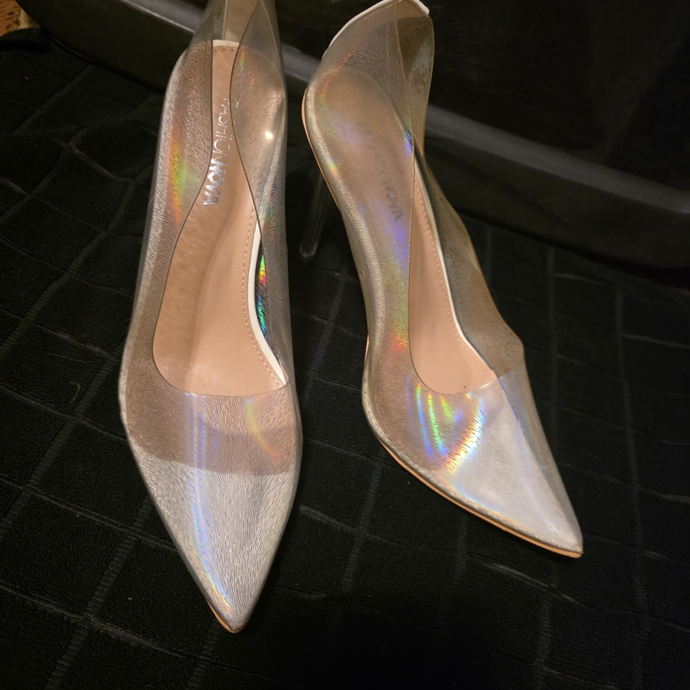 Elegant Silver Women's Heels